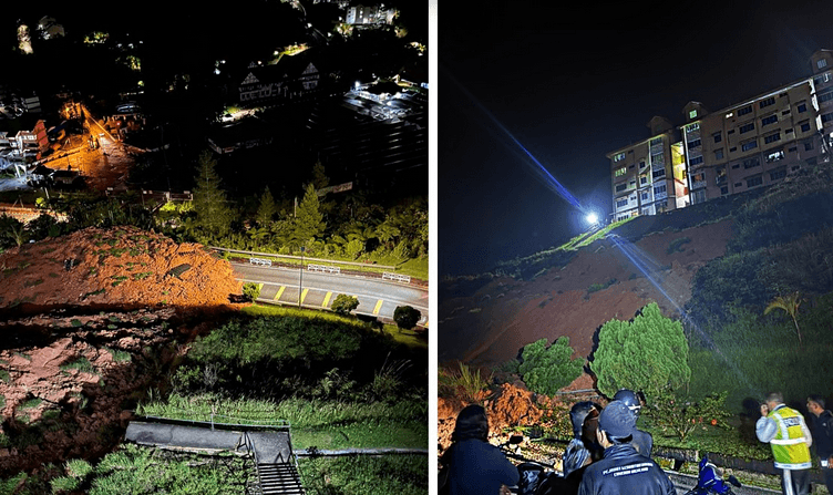 Road to Puncak Arabella Apartments reopens after landslide debris removed