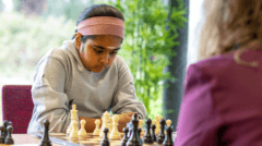 Ten-year-old British chess prodigy dazzles at women's event