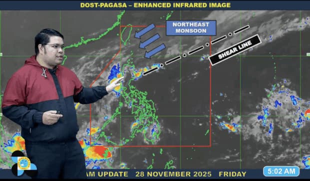 Shear line, amihan to drench Luzon on Saturday