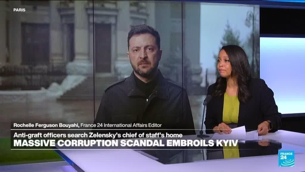 Ukraineโs anti-graft agency searches top Zelensky aideโs offices